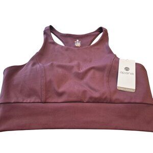 Apana Sangria Racerback Yoga Sports Bra L
